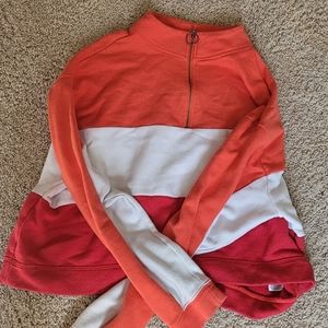 X-Large. Wild Fable XL 3/4 Zip Cropped Sweatshirt